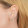 Chain Hoop Piercing Earring with Square and Waterdrop Details - Image 39