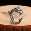Buyee Silver Male Unique Ring Finger Elegant Chinese Drag Open Ring for Men Animal Jewelry Circle - Image 7