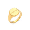 Engrave Jewelry Gift Minimalist Letter Word Suqare Stainless Steel Ring Gold Ring Plated For Women - Image 7