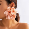 Exaggerated Satin Large Flower Long Tassel Drop Earrings for Women Romantic Party Wedding Earrings Jewelry Girls - Image 15
