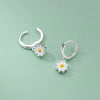 1Pair Simple Cute Daisy Flower Pendant Stud Earrings For Women Sweet Earrings Wedding Party Jewelry Gift - Image 4