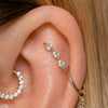 Silver Zircon Stud Earrings 1PC Eight pointed star Women Gold/Silver Heart Flat back piercing Jewelry Gift - Image 65