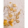 French Style 316L Stainless Steel Round Leaf Drop Hoop Earrings Gold Pvd Plated Charm Thicker Shell Jewelry - Image 2