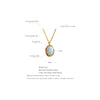 Stylish Processed Opal Stone Minimalist Small Chic Pendant Necklace Gold Plated Jewelry for Women Gift - Image 5