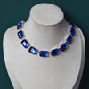 Color Shiny Glass Crystal Inlaid Short Necklace Ladies Party Simple Ball Charms Crystal Lock Bone Chain Jewelry - Image 10