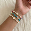 Shell and Starfish Charm Bracelet with Adjustable Rope Detail - Image 1