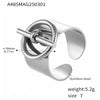 Rings For Women Stainless Steel Adjustable Gold Plated Punk Open Ring Jewelry Accessories Couples Gifts - Image 15