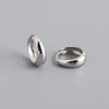 Silver Simple Wide Huggies Gothic Hoop Earrings for Women European Unisex Piercing Rock Jewelry Ear Buckles - Image 14