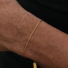 Simple Stainless Steel Square Hammer Chain Bracelet Gold Color Titanium Steel Men Bracelet Jewelry Accessories - Image 2