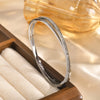 Stainless Steel Zircon Openable Bracelet for Women Girls Silver Color Simple Wrist Bracelets Jewelry Gifts - Image 2