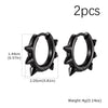 Creative Gothic Punk Rivet Heart Hoop Earrings, Stainless Steel Geometric Piercing Earrings, Unique Cool Jewelry for Party - Image 12