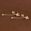 1 Pair Stainless Steel Chain Zircon Star Moon Ear Stud Earrings Gold Plated Cartilage Piercing Earring Women's Jewelry - Image 5