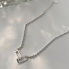 Silver Geometric Square Round Bead Bracelet For Women Personality Temperament Simple Hand Jewelry Party - Image 5
