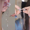 Elegant Shiny Zircon Moon Star Long Tassel Ear Clip No Piercing Earring Female Ear Cuff Party Jewelry - Image 5