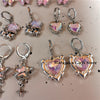 Gothic Y2K Moonlight Stone Heart Star Bow Pendant Earrings For Egirl Emo 2000s Goth Cute Dream Fairy Vintage Jewelry Accessories - Image 3