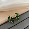 Korean Arrival Metal Fresh Lovely Sweet Grey Leaf Stud Earrings for Women Jewelry Gifts - Image 21
