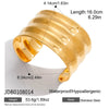 Unique Stainless Steel Metal Wide Cuff Open Bracelet Bangle Gold Pvd Plated Essential - Image 22