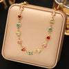 Eilieck 316L Stainless Steel Round Sparkling Zirconia Necklace Bracelet Set For Women Jewelry Set Holiday Gift - Image 8