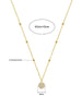 Silver Shiny Round Beads Halo Zircon Necklace For Women Engagement Wedding Jewelry - Image 3