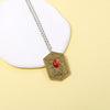 Movie Child's Play Heart Of Damballa Necklace Vintage Distressed Ruby Engraved Amulet Pendant Necklace Film Peripherals Charm - Image 3