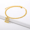 Vintage 26 Initial Letter Pendant Cuban Chain Anklet Gold Plated Leg Ankle Bracelets For Women - Image 22