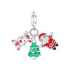 Silver Christmas Charms Santa Reindeer Sleigh Bell Gingerbread Tree Stocking Candy Cane Pendant Fit Bracelet Jewelry Gift - Image 15