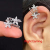 Silver Color Simple Punk Metal Zircon Ear Cuff Clip on Earrings for Women No Pierced Crystal Star Earcuff Ear Wrap Clips Jewelry - Image 8