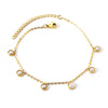 Blue Stone Anklets for Women Bracelet on Leg Stainless Steel Women's Chain Anklets Wedding Party Jewelry - Image 4