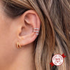 Silver Needle Double Circle Zirconia Earrings For Women Minimalism Vintage Geometry Hoop Earrings Jewelry - Image 5
