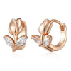 Rose Gold Color Drop Earrings For Women Shiny Zircon Accessories Daily Child Jewelry Christmas Gifts - Image 6