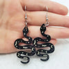 1 pair of acrylic moon star snake earrings, women's earrings, the choice for gifts - Image 5