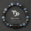 12 Constellation Blue Coral Lava Stone Stone Beads Bracelet For Men Couple Rope Friendship Zodiac - Image 12