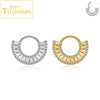 Titanium Ear Helix Cartilage Conch Tragus Piercing Earrings Segment Hoop CZ 16G Fan-Haped Septum Nose Ring Body Jewelry - Image 2