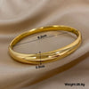 Chunky Stainless Steel Cuff Bangle with 6.2 cm Diameter - Image 6