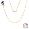 Orsa Jewels Gold Silver 1.8mm Paperclip Neck Chain Link Chain Necklaces for Women Dainty Jewelry - Image 1