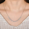 Bubble-Style Clear Stone Necklace with 3 mm Accents and 45 cm to 50 cm Chain - Image 16