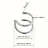 Stainless Steel Fake Piercing U-shaped Double Layer Ear Clips Lip Clip for Women Charms Ear Bone Nail Ear Cuff Jewelry - Image 6