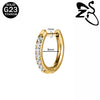 ZS Titanium 1 PC 18G Hoop Earrings Women Men Zircon Round Earrings D Shape 3 Colors Helix Cartilage Piercings Jewelry - Image 13