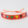 Adjustable Multicolor Heart Bead Bracelet with Woven Pattern - Image 26