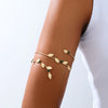 Bohemia Simple Adjustable Upper Arm Cuff Bracelet for Women Starfish Pearl Zircon Leaf Star Moon Open Bangle Party Jewelry Gifts - Image 3