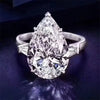 Solitaire Round cut Lab Diamond Ring Silver Engagement Wedding Band Rings for women Bridal Party Jewelry Gift - Image 3