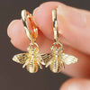 Cute Bee Shaped Women Drop Earrings Gold Color Metal Accessories for Party Daily Versatile Elegant Jewelry - Image 1