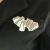 Ifanyuo Stainless Steel Abstract Geometric Brooches Gold Silver Plated Individual Banquet Party Unisex Charm Jewelry Gifts - Image 3