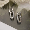 Retro Double Loop Design Drop Earring Gold Silver Color Geometric Round Earrings for Women Girls Punk Hip Hop Jewelry G - Image 2