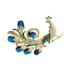 and peacock open screen brooch, European and American retro colored enamel pin accessories - Image 1