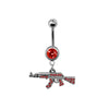 Belly Button Rings Gun Dangle Navel Ring Clear Gem Belly Button Ring Body Piercing Jewelry Belly Piercing for Women - Image 13