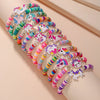 12Pcs/set Unicorn Cat Flower Charm Elastic Handmade Beaded Bracelets for Women Girls Birthday Party Jewelry Friendship Gift - Image 1