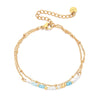 Thin Boho Gold Pvd Plated Stainless Steel Chain Bracelets for Women Charm Lapis Lazuli Turquoise Stone Jewelry Gift - Image 9
