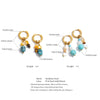Stainless Steel Stone Oval Star Drop Charm Earrings for Women French Handmade Aesthetic Jewelry Gift - Image 6