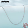 Silver Basic Wheat Chain Necklace for Women Girls, Silver Thin Strong Necklace Chain Basic Links - Image 3